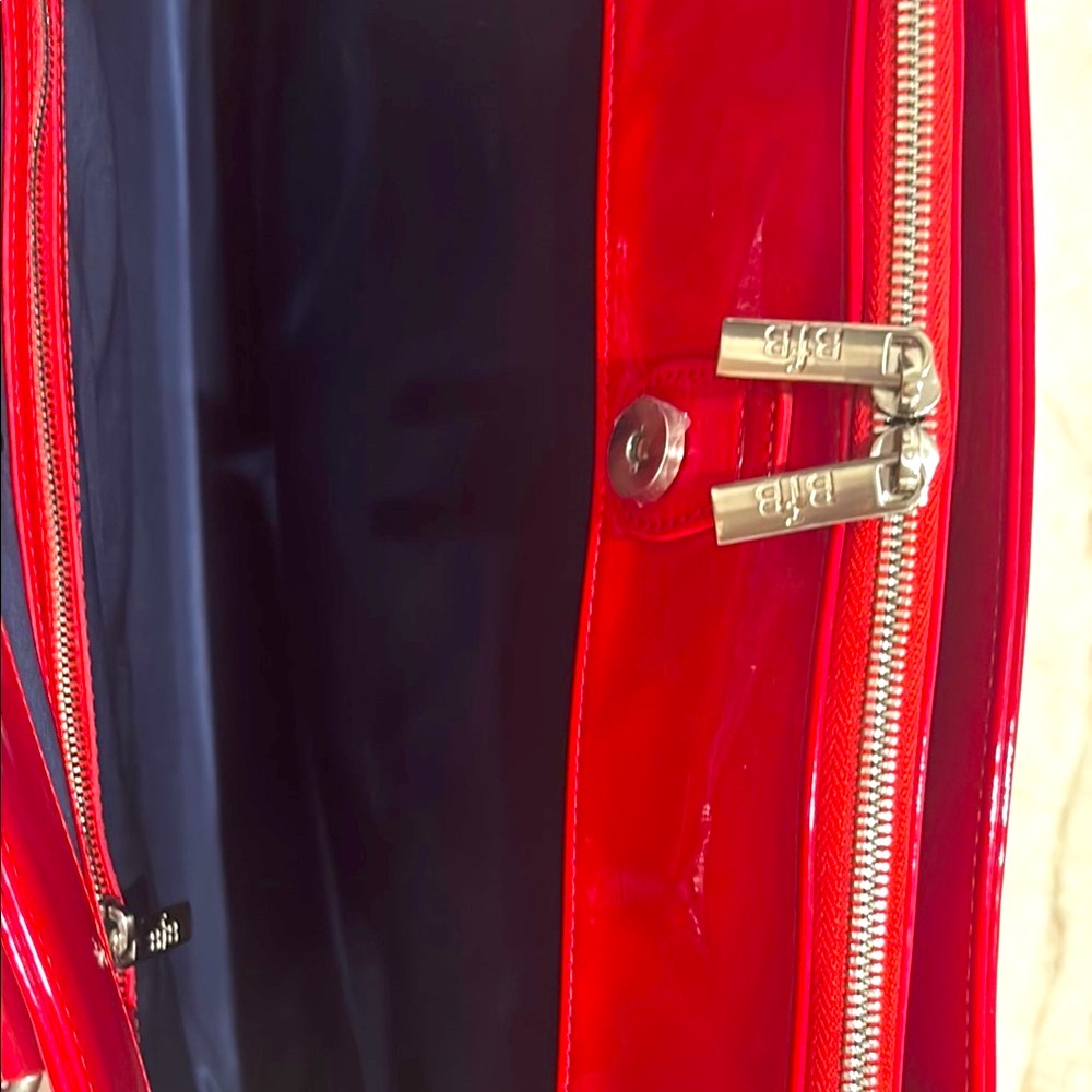My Best Friend is a Bag | Lindsay 17” Red Vegan Laptop Tote Bag.NWT - Picture 6 of 11